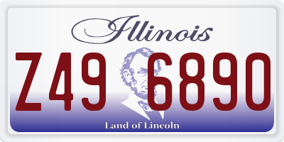 IL license plate Z496890