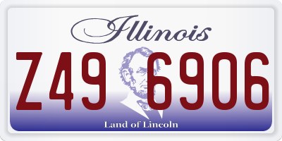 IL license plate Z496906