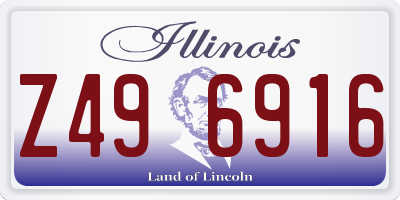 IL license plate Z496916