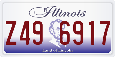 IL license plate Z496917