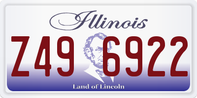 IL license plate Z496922