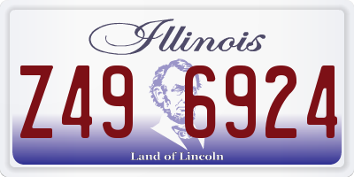 IL license plate Z496924