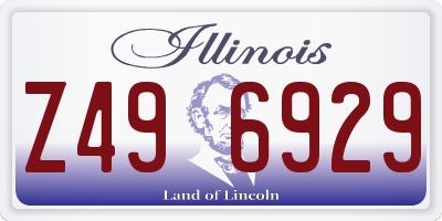 IL license plate Z496929