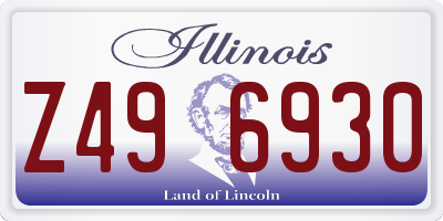 IL license plate Z496930