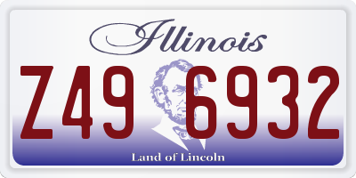 IL license plate Z496932
