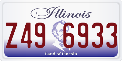 IL license plate Z496933