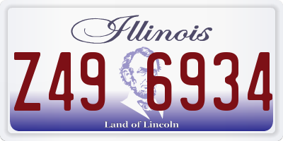 IL license plate Z496934