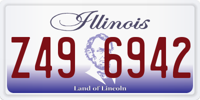 IL license plate Z496942