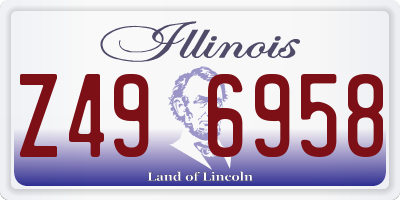 IL license plate Z496958
