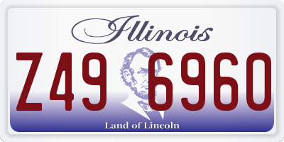 IL license plate Z496960