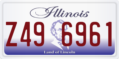IL license plate Z496961