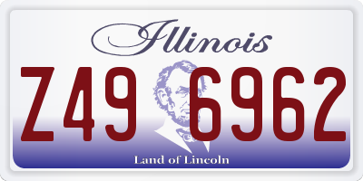 IL license plate Z496962