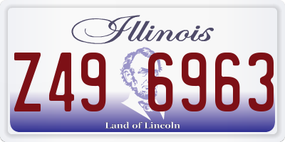 IL license plate Z496963