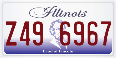 IL license plate Z496967