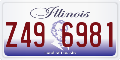 IL license plate Z496981