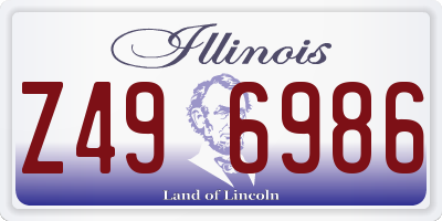 IL license plate Z496986