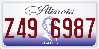 IL license plate Z496987