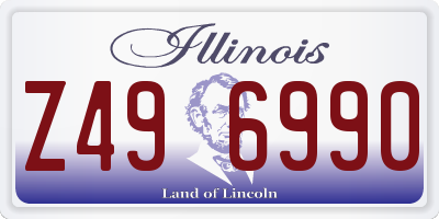 IL license plate Z496990