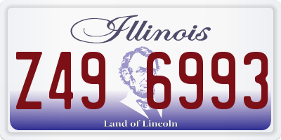IL license plate Z496993