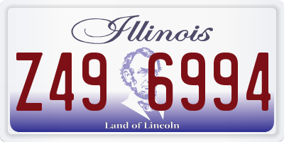 IL license plate Z496994
