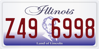 IL license plate Z496998