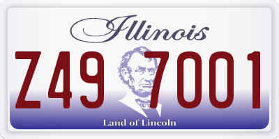 IL license plate Z497001