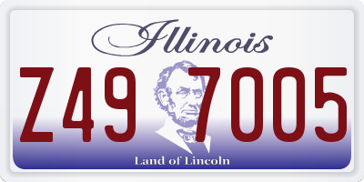 IL license plate Z497005