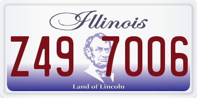 IL license plate Z497006