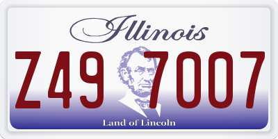 IL license plate Z497007