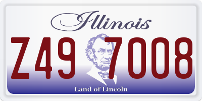 IL license plate Z497008