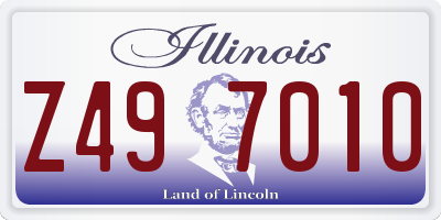 IL license plate Z497010