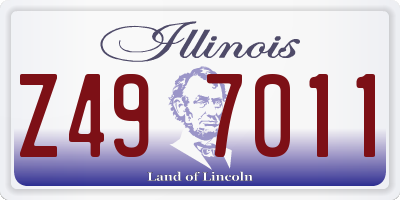 IL license plate Z497011