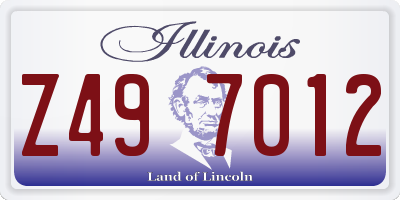 IL license plate Z497012