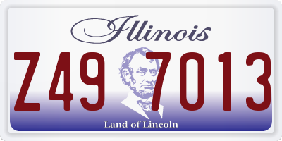 IL license plate Z497013
