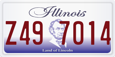 IL license plate Z497014