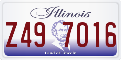 IL license plate Z497016