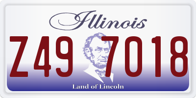 IL license plate Z497018