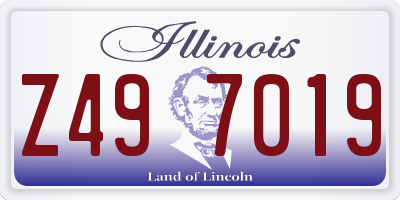 IL license plate Z497019