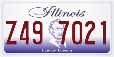 IL license plate Z497021