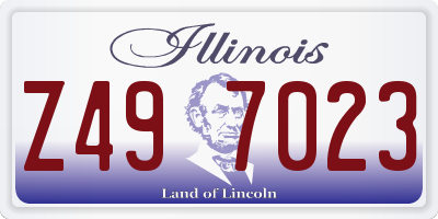 IL license plate Z497023