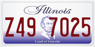 IL license plate Z497025