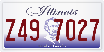 IL license plate Z497027