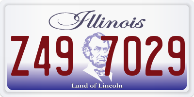 IL license plate Z497029