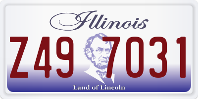 IL license plate Z497031