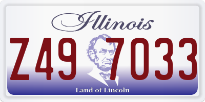 IL license plate Z497033