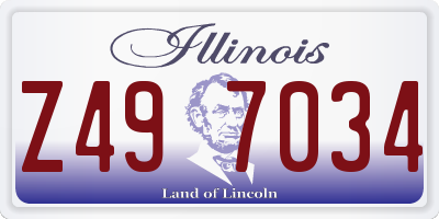 IL license plate Z497034