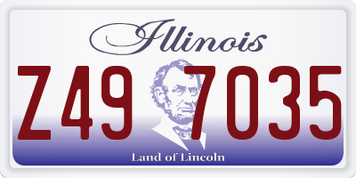 IL license plate Z497035