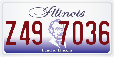 IL license plate Z497036
