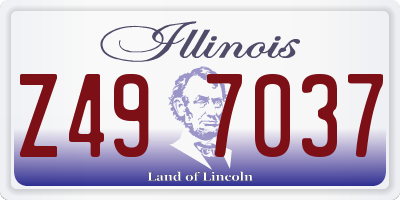 IL license plate Z497037