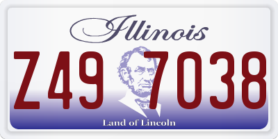 IL license plate Z497038